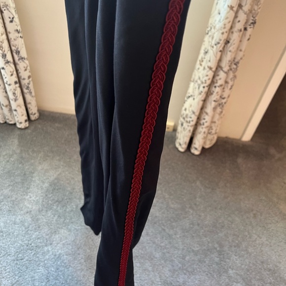 Zara Men's Blue-Black Dress Pants with Red Stripes - Picture 1 of 9